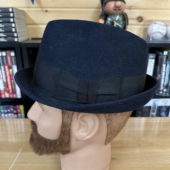 Vintage BILTMORE The Mater Fedora Blue Canadian Hat - Size 7 - Picture 2 of 5
